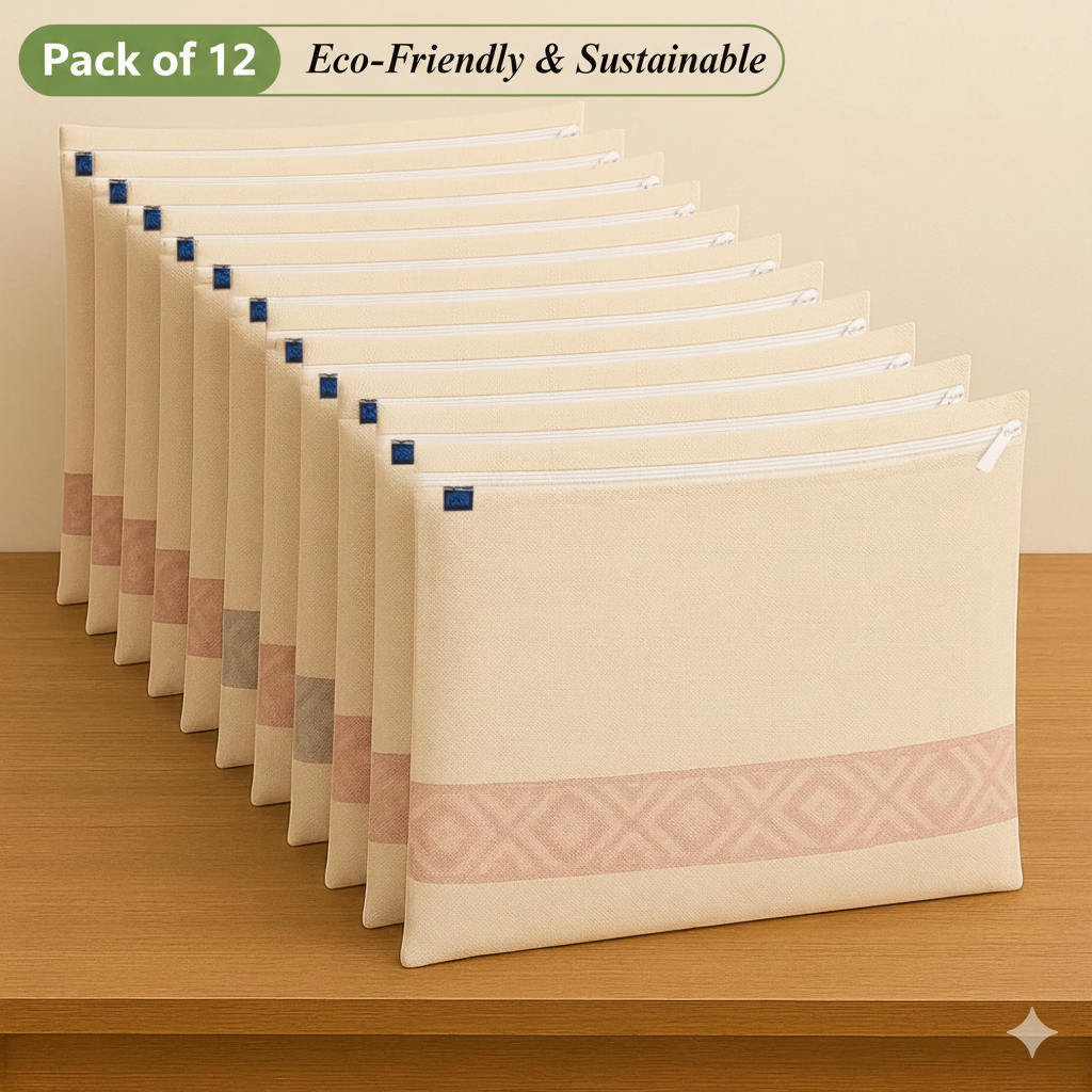 Premium Cotton Sarees Cover With Zip